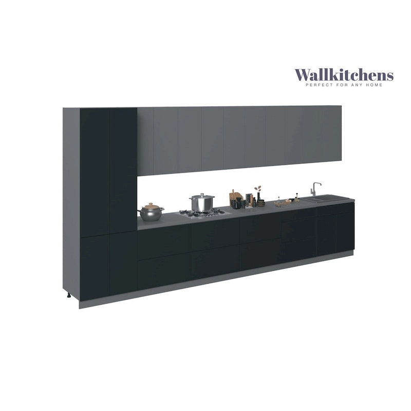 Base da cucina di colore nero, larghezza 15Ft - 182x24