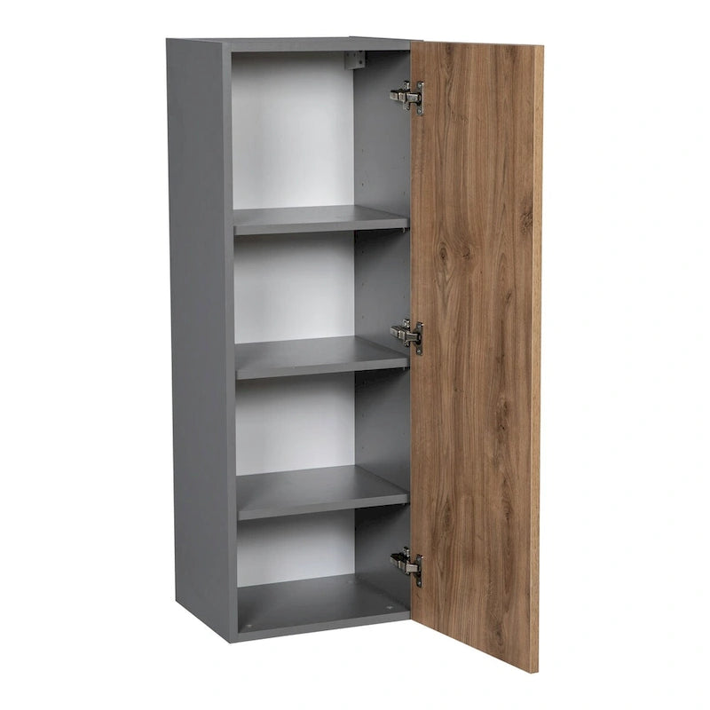 Mobiletto da parete a un'anta 12 x 42 - grigio - 12 x 42 x 12
