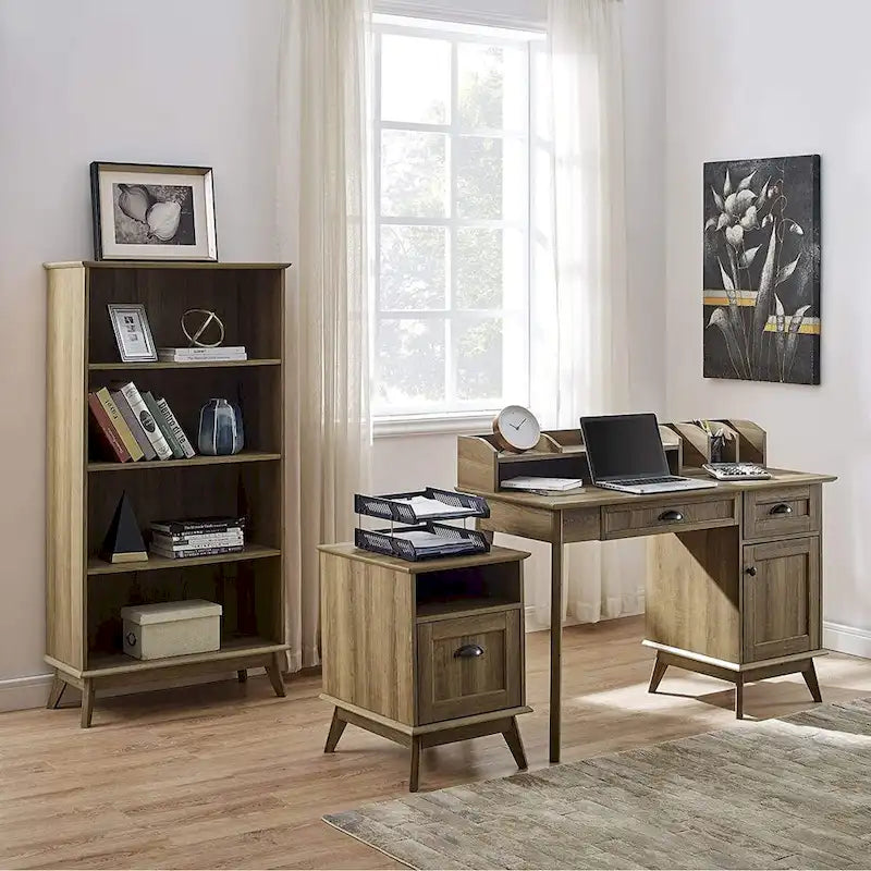 Holz-Aktenschrank für das Homeoffice mit vollständig ausziehbarer Schublade