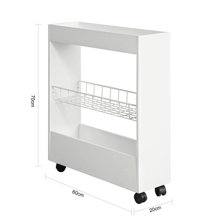 Freistehender Badezimmerschrank mit 3-stufigem Regal