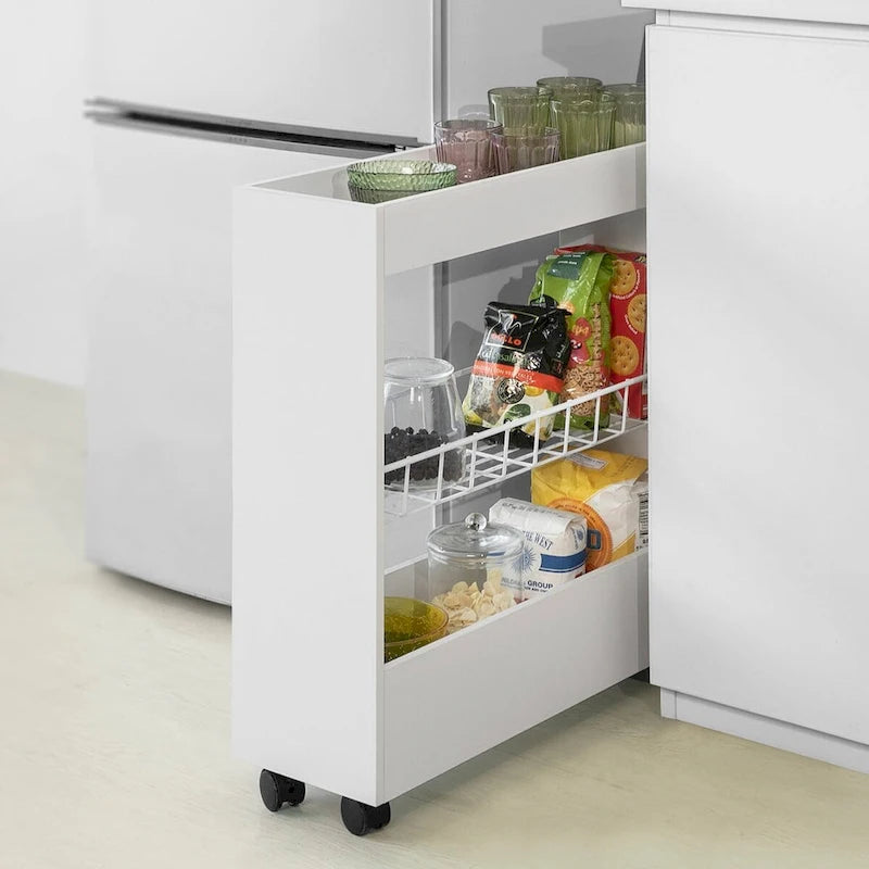 Freistehender Badezimmerschrank mit 3-stufigem Regal