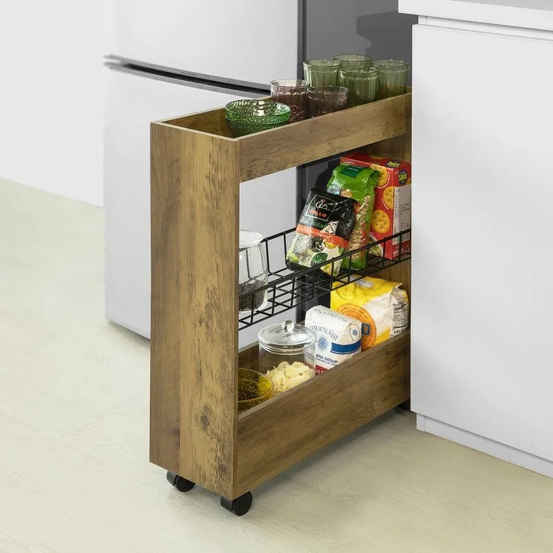 Freistehender Badezimmerschrank mit 3-stufigem Regal