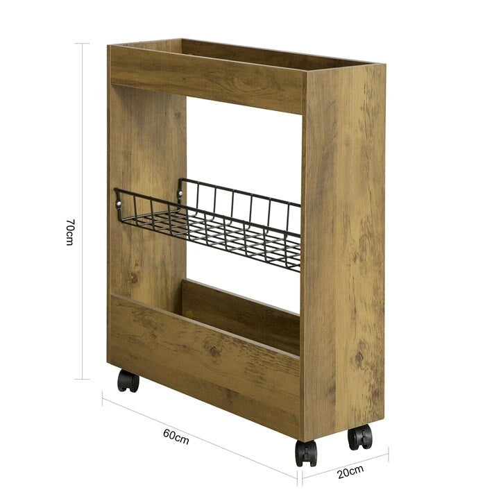 Freistehender Badezimmerschrank mit 3-stufigem Regal